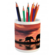 Safari Wild Animals Pencil Pen Holder