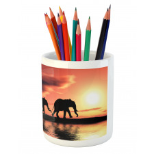 Safari Wild Animals Pencil Pen Holder