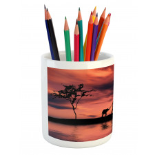 Safari Wild Animals Pencil Pen Holder