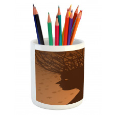 Autumnal Elements Hair Pencil Pen Holder