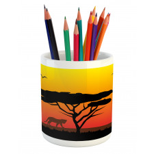 Savannah Animals Sunset Pencil Pen Holder