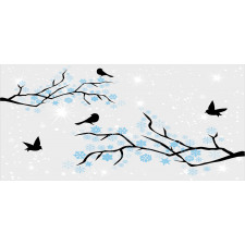 Winter Birds Stars Sky Pencil Pen Holder