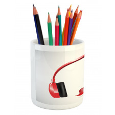 Love Sound Headphones Pencil Pen Holder