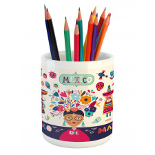 Mexican Cultural Art Pencil Pen Holder