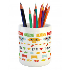 Mexico Folk Concept Pencil Pen Holder