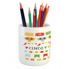 Mexico Folk Concept Pencil Pen Holder