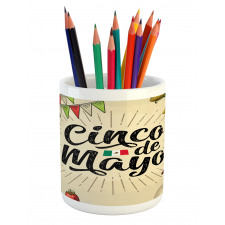 Mexican Food Drink Pencil Pen Holder