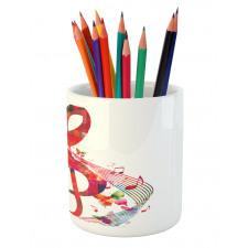 Notes Rhythm Artwork Pencil Pen Holder