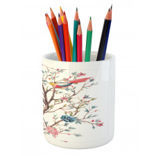 Tree with Birds Pencil Pen Holder