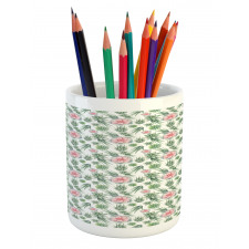 Cactus and Flowers Pencil Pen Holder