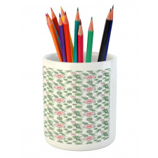 Cactus and Flowers Pencil Pen Holder