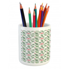 Cactus and Flowers Pencil Pen Holder