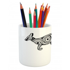 Abstract Ornate Kangaroo Pencil Pen Holder