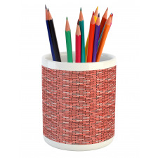 Cartoon Style Wall Blocks Pencil Pen Holder