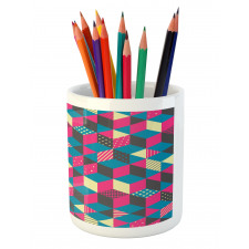 Modern Colorful Blocks Pencil Pen Holder