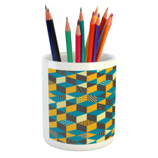 Modern Colorful Blocks Pencil Pen Holder