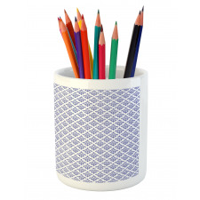 Monochrome Damask Leaves Pencil Pen Holder