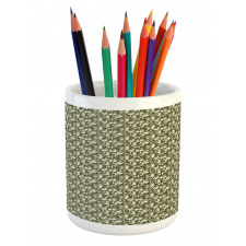 Tree Branches Drawn by Hand Pencil Pen Holder