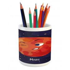 Mars Cartoon Character Pencil Pen Holder