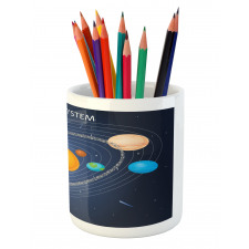 Celestial Cartoon Scheme Pencil Pen Holder