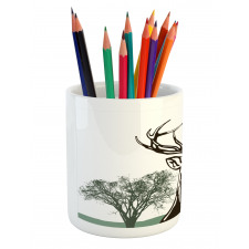 Village Mountain Fall Pencil Pen Holder