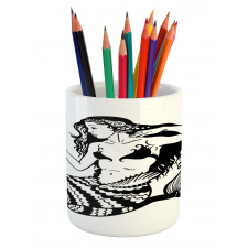 Fish Tailed Young Girl Pencil Pen Holder