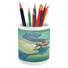 Mermaids Swimming Pencil Pen Holder