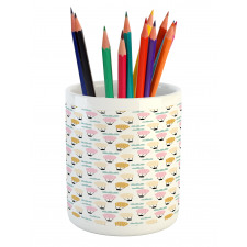 Pastel Sky Cartoon Pencil Pen Holder