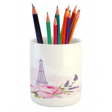 Spring Flora Eiffel Tower Pencil Pen Holder