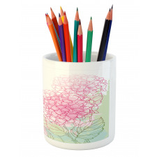 Grunge Paint Art Flowers Pencil Pen Holder