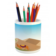 Sand Hills a Camel and a Tree Pencil Pen Holder