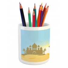 Trees and Camels on a Desert Pencil Pen Holder