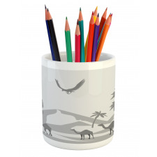 Monotone Greyscale Sand Dunes Pencil Pen Holder