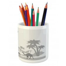 Monotone Greyscale Sand Dunes Pencil Pen Holder