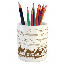 Sketchy Hand Drawn Camels Pencil Pen Holder