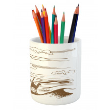 Sketchy Hand Drawn Camels Pencil Pen Holder