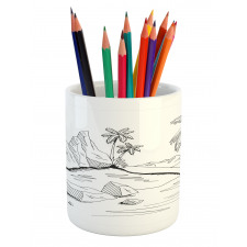 Pencil Sketch Outline Drawing Pencil Pen Holder