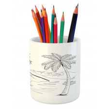 Pencil Sketch Outline Drawing Pencil Pen Holder