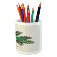 Tropical Oasis Leaves Pencil Pen Holder