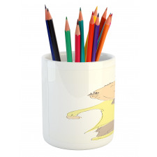 Singing Man Pastel Sketch Pencil Pen Holder