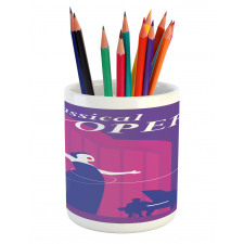 Singing Woman and Pianist Pencil Pen Holder