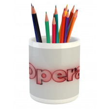 Computer Graphic Typography Pencil Pen Holder