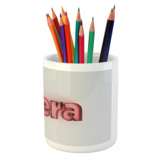 Computer Graphic Typography Pencil Pen Holder