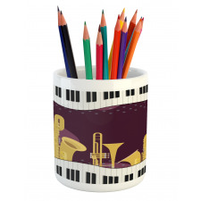 Cartoon Musical Instruments Pencil Pen Holder