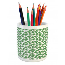 Detailed Drawn Leaves Pencil Pen Holder