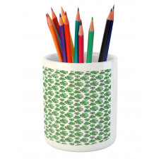 Detailed Drawn Leaves Pencil Pen Holder