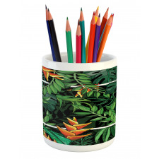 Modern Jungle Square Pencil Pen Holder