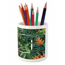 Modern Jungle Square Pencil Pen Holder