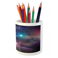 Cosmic Scene with Planets Pencil Pen Holder