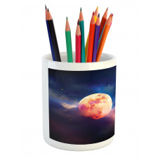 Cosmic Scene with Planets Pencil Pen Holder